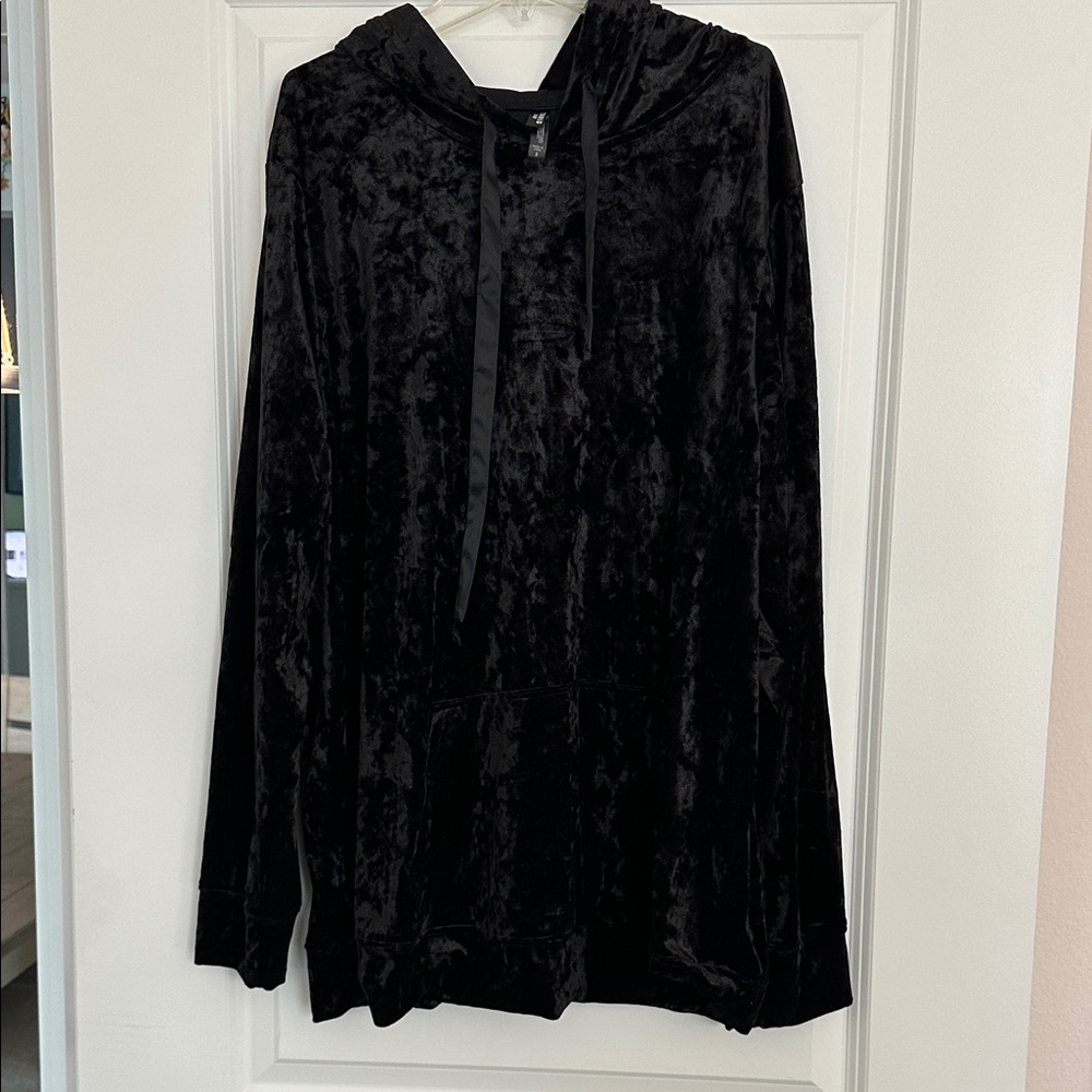 Torrid Black Velvet Hoodie